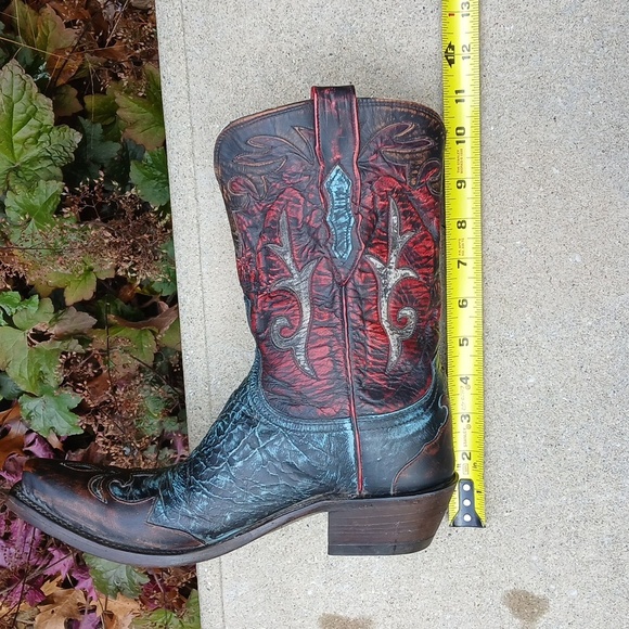 Lucchese Stonewashed Goat Cowgirl Boot Robins Egg N9320 sz 9 - Picture 11 of 16